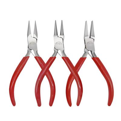 China Flat mouth; acute mouth; Round Mouth To Pick Pliers Mini Pliers Nose Set Of Long Jewelry Tools For Repairing Jewelry Parts for sale