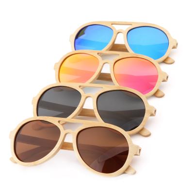 China 10 Years Experience High Quality Bamboo Frame Glasses Round Bamboo Wooden Sunglasses for sale