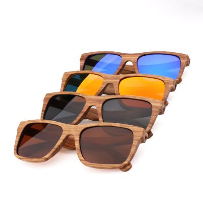 China 10 Years Experience Ladies Shape Wooden Square Glass Zebra Sunglasses Bamboo Wood Men for sale