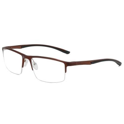 China 10 Years Experience Classic Optical Alloy Frame Reading Glass Bule Portable Light Blocking Glasses for sale