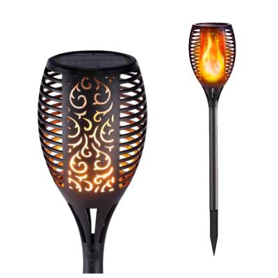 China Outdoor Waterproof Flickering Flame Torch Lights Decorative Solar LED Outdoor Landscape Garden Lantern Lamp for sale