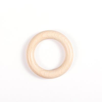 China Soft Toy 2021 Hot Sales Wooden Teethers Beads Natural Child Teethers Toy Wooden Baby Teether Ring Beech Wood for sale