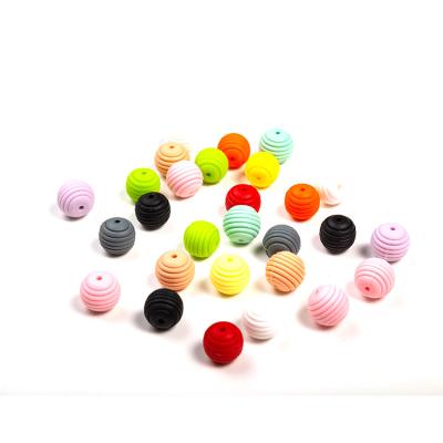 China Wholesale Other 2021 15Mm Rainbow Silicone Chew Teether Pearl Bpa Free for sale