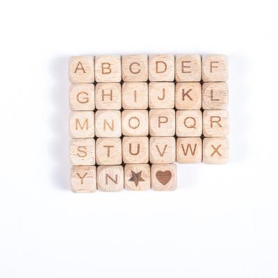 China Custom Wooden Bead Wooden Alphabet Letter Wooden Beads with Initials for sale