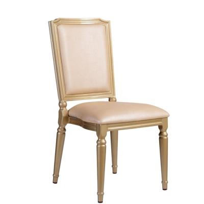 China Nice Workmanship French Design Luxury Wedding Decoration Gold Event Chair for sale