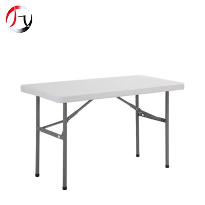 China 4ft modern cheap portable stackable HDPE rectangle white folding table for event for sale