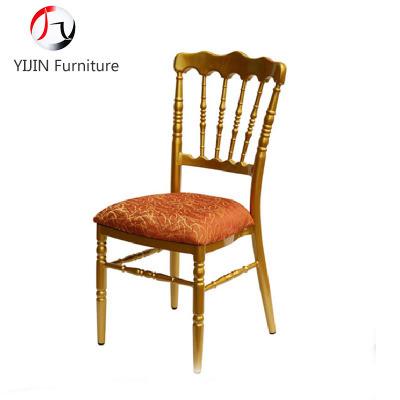 China Hotel Wedding Banquet Chair Modern Luxury Stackable Napoleon Wedding Chairs for sale