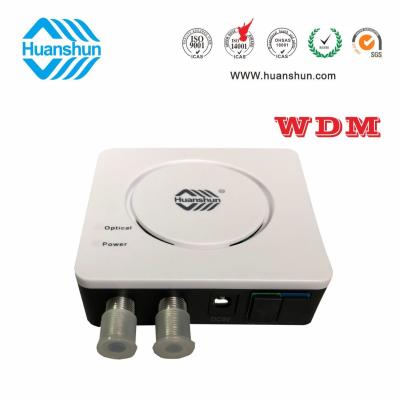 China El doble del Wdm de Huanshun X/G/EPON hizo salir maneras del receptor óptico 2X78dBm dos de FTTH en venta