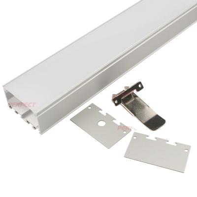 China Decorations Factory Aluminum Extrusion l Profile For Linear LED Strip Light Bar With PC Cover for sale