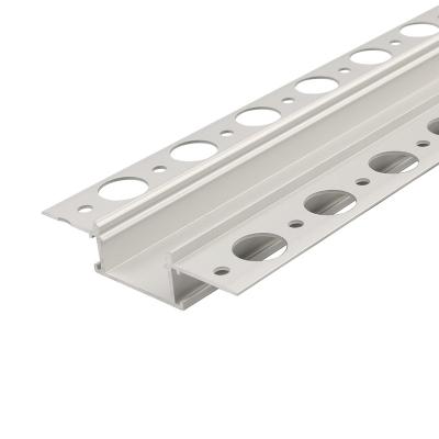 China Decorations 6063 Strip Channel Led Plaster Led Profile Recessed Led Aluminum Profile Good Quality For Ceiling Wall for sale