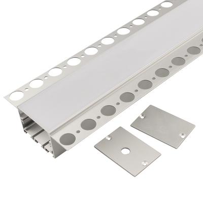 China Heat Sink Customized Silver Stallion 6063 t5 Aluminum Plaster Ceiling Profile For Led Strip Light for sale