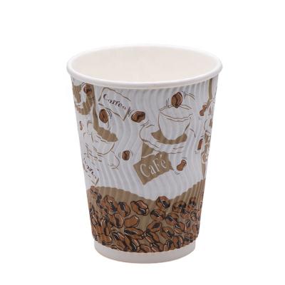 China Top Quality 12oz Disposable Disposable Double Wall Thickened Anti-scalding Coffee Paper Cup for sale