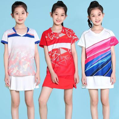 China Custom Short Sleeves Kids Breathable Quick Dry Men Sports Tennis Wear Print Shirt Quick Dry Tank Top Set for sale