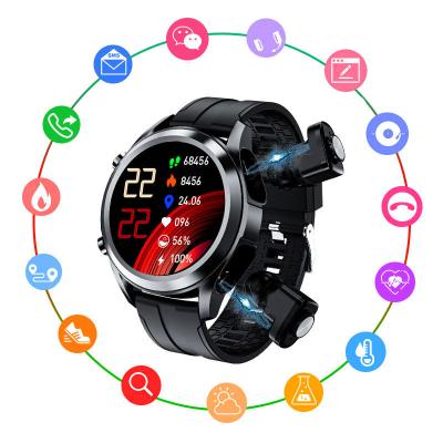 China GPS navigation trending 2021 products new arrivals w26 t500 smartwatch earphones watch smart earphone 2 in 1 for sale