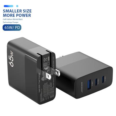 China Type-C Multi PD USB Charger USB Video Game Player 65w Portable GAN Charger Portable QC 3.0 Quick Charger for sale