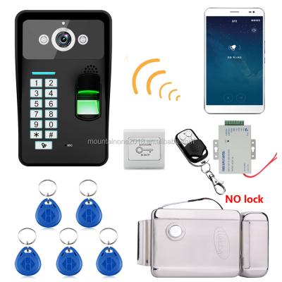 China Waterproof/HD 720P WIFI RFID Video Door Phone Doorbell Intercom Night Vision Waterproof Wireless Fingerprint+Electronic Recognition for sale