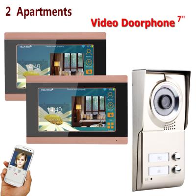 China 7inch IR-CUT HD 1000TVL Wireless Wifi Apartments Door Phone Intercom 2 Door Phone Video Doorbell Camera with 2 Button SY709GMC12 for sale