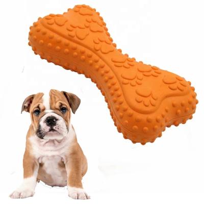 China Viable Free Sample Amazon Hot Sale Natural Rubber Chew Bone Dog Toys Supplier Chewers Solid Interactive Aggressive Pet Toys for sale