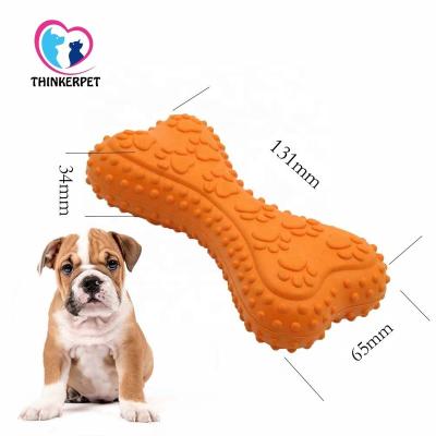 China Amazon Viable Hot Selling Free Sample Natural Rubber Eco Friendly Chew Bone Dog Toys Supplier Chewers Solid Interactive Pet Aggressive Toy for sale