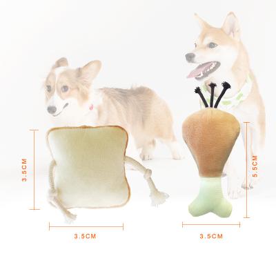 China Indestructible Interactive Chew Toy Plush Dog Toys With Toy Custom Logo Pet Dog Shape Viable Pet Goods Squeaker for sale