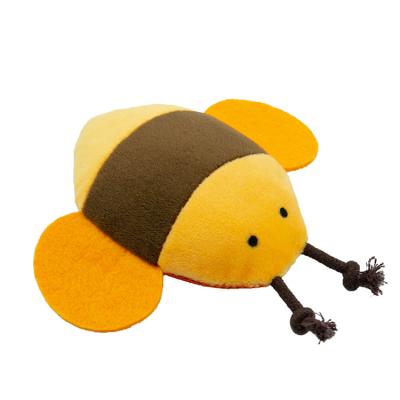 China Factory Stocked Wholesale Custom Plush Bee Pet Toy Dog Chewing Companion Interactive Toy for sale