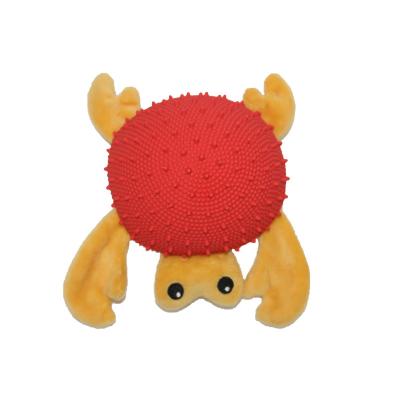 China Amazon Best Quality Pet Toys Plush Back Shell Crab Puppy Small Pet Interaction Viable Selling Exercising Training Toy for sale