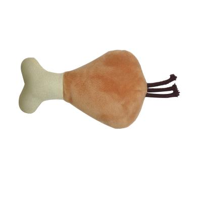 China Wholesale High Quality Viable Plush Chicken Leg Factory Supply Toys For Pets Appearance Plush Material Pet Chew Toy for sale