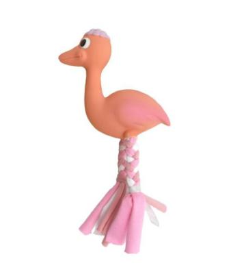 China 2021 Stocked Dog Toy Free Sample Latex Flamingos Customize Any Model Latex Puppy Pet Animal Toy for sale