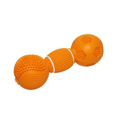 China 15cm Pit Stocked Outdoor Soft Burrs Concave Basketball Dumbbells Relieve Boredom To Pamper Interactive Chew Toys for sale