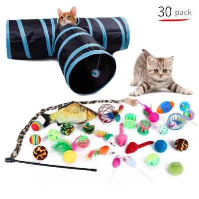 China 2021 New Design 3 Way Viable Wholesale Cat Tunnel Funny Cat Toy Amazon Cat Toy Sets juguetes gatos for sale