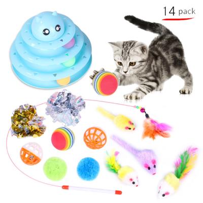 China Amazon simons Cat Toy Sets funny juguetes gatos viable wholesale cat 2021 new design sold and different products can be sell pet toy for sale