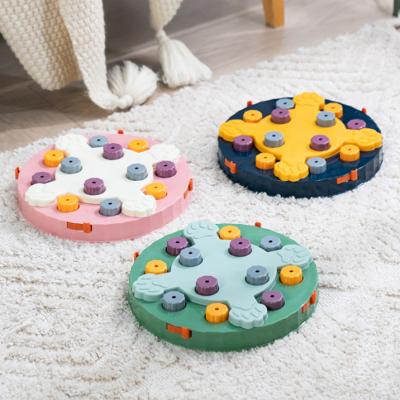 China Eco-Friendly Stocked Dog Puzzle Toys Increase IQ Treat Puzzle Dog Toy Dispensing Feeding Pet Training Interactive Games Driver For Pet for sale