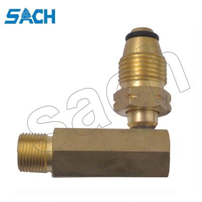 China Brass POL Cylinder to 3/8 BSP LH Fitting Right Angle for sale