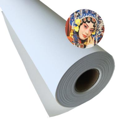 China Smooth UV Latex Printing Large Format 360gsm Inkjet Digital PolyCotton Canvas Roll for sale