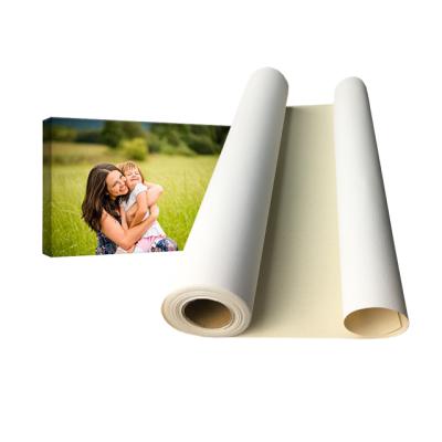 China Quality 360gsm White Matte Poly Cotton Blend Roll Inkjet Waterproof Inkjet Digital Printing Printing Canvas for sale