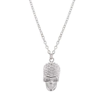 China Hot Punk Charm Stainless Steel Male/Female Pendant Personality Skeleton Necklace For Sensitive Skin for sale