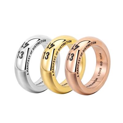 China Trendy Fashion Rose Gold Couples Stainless Steel from Korea GD 1314 Rings for sale