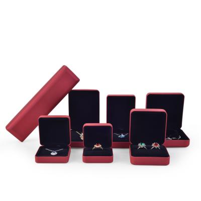 China Wholesale Different Types Handmade Universal Art Paper Ring Box With LED Neutral Red Light PU Jewelry Gift Box for sale