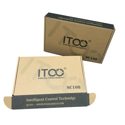 China Recyclable High Quality Custom Brown Kraft Paper Box With Color Printed Small Kraft Packaging For Electronics for sale