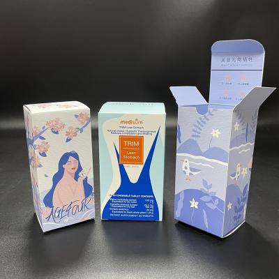 China Sales 350g Recycled Collapsible Paper Box Warm White Card Color Printing Materials With Embossed Gift Box Packing Box for sale