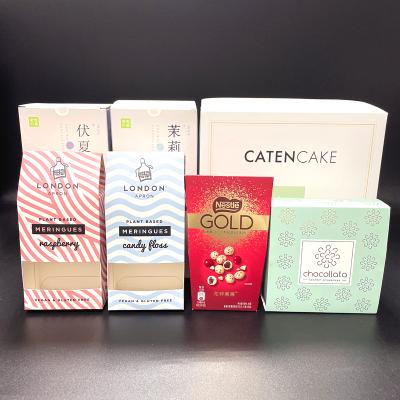 China Recycled Materials Wholese Luxury 4C Full Color Print With Logo Foldable Chocolate Food Custom Gift Packaging Box for sale