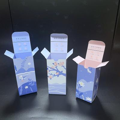 China Recycled Materials Customized Design Black Packaging Paper Box Cosmetics For Lotion Custom Logo Cosmetic Packaging for sale