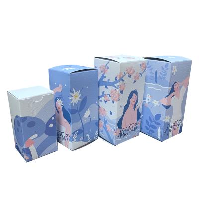 China Recycled Materials Custom Skin Care Colored White Coated Cardboard Embossed Face Cream For Cosmetics Box Packaging for sale