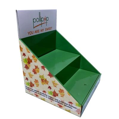 China Custom 4C Gift Box Printed Recyclable Display Box Supermarket Food Candy PDQ With Tray for sale