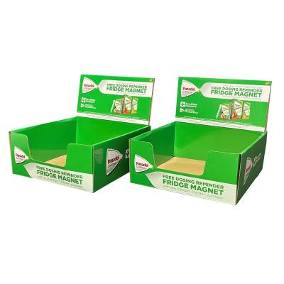 China Recyclable Custom 4 Color Printing Glossy Strong E-flute Corrugated Paper Display Box for sale