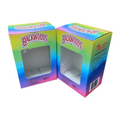 China Disposable Hot Selling Colorful Cardboard Printing Box With Window Big Cookie Small White Paper Box With Window for sale