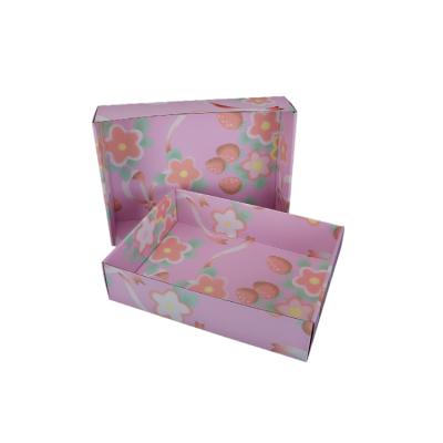 China Recyclable Top Selling Custom Corrugated Fold Corrugated Box Printed Gift Box With Lid for sale