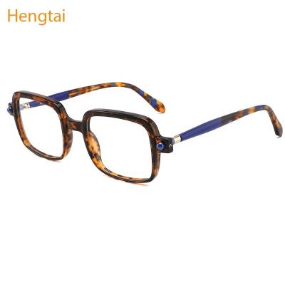 China 2023 Hengtai Trends Custom Ceramic Decoration New Fashion Monocle Frames Spec. For Mens Womens Monocle Frames TR Ceramic Acetate Goggles for sale