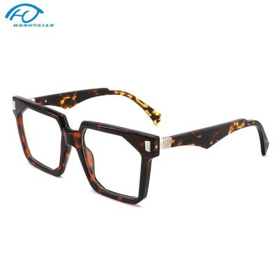 China Popular Eyewear Hengtai Optical Frame 2023 New Progressive Square Acetate Luxury Hot Selling Ceramic Frames For All Face Acetate Glasses Wholesale Eyewear for sale