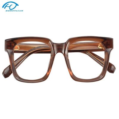 China For Hengtai Celebrity Fashion Square Rice Nail Computer Glasses Square Glasses Frames Tortoiseshell Women Men Optical Frames Glasses Eyewear for sale